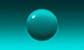 shiny Tosca green round ball.with smooth blurry gradient background
