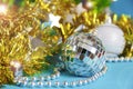 Shiny toys balls for the Christmas tree for the new year a holiday Royalty Free Stock Photo