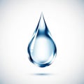 Imensional appearance. The droplet s colors range from light blue to Royalty Free Stock Photo