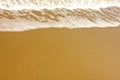 Shiny tropic sea wave on golden beach sand Royalty Free Stock Photo