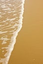 Shiny tropic sea wave on golden beach sand Royalty Free Stock Photo