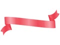 Shiny Red Decorative Ribbon Banner Set Royalty Free Stock Photo