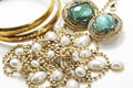 Shiny vintage jewelry Royalty Free Stock Photo