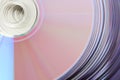 Shiny violet CD DVD tower Royalty Free Stock Photo
