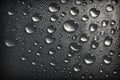 shiny water drops on black background. Royalty Free Stock Photo