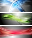 Shiny wavy vector banners Royalty Free Stock Photo