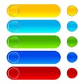 Shiny web buttons colors icons Royalty Free Stock Photo