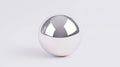 A shiny white sphere with a reflective surface. Royalty Free Stock Photo