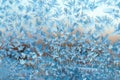 Shiny winter window ice decoration Royalty Free Stock Photo