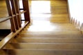 Shiny wood stair