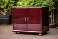 shiny wooden cabinet after polishing