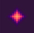 Ultraviolet Star, Shiny Award, Pixel Game Vector