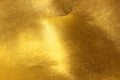 Shiny yellow leaf gold foil texture Royalty Free Stock Photo