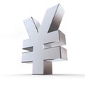 Shiny Yen Symbol Royalty Free Stock Photo
