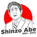 Shinzo Abe Illustration Royalty Free Stock Photo