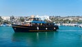 Ship in Agia-Napa harbor Royalty Free Stock Photo