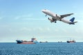 Ship and air transport. Mode of transport is a term used to distinguish between different ways