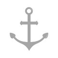 Ship anchor icon. Nautical sign symbol. Isolated White background. Flat design Vector illustration