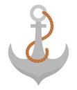 Ship anchor icon. Water boat element illustration. Pirate vessel picture isolated on white background. Marine concept with hard