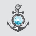 Ship anchor and porthole Royalty Free Stock Photo