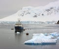 Ship in Antarctic waters