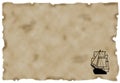 Ship On Antique Paper