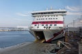 Ship Baltic Queen loading in the port of Tallinn, Estonia