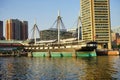 A ship in Baltimore inner harbor Royalty Free Stock Photo