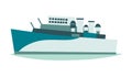 Ship Belfast London museum vector Illustration