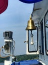 Ship bell on a pleasure boat.