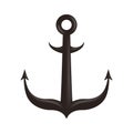 Ship or boat anchor flat vector icon for apps and websites