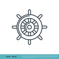 Ship, Boat, Yacht Steer Icon Vector Logo Template Illustration Design. Vector EPS 10 Royalty Free Stock Photo