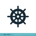 Ship, Boat, Yacht Steer Icon Vector Logo Template Illustration Design. Vector EPS 10 Royalty Free Stock Photo