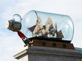 Ship in a bottle - Trafalgar Square - London Royalty Free Stock Photo