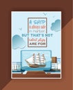 Ship in bottle vector boat in miniature backdrop gifted sail souvenir in glass sailboat with cork wallpaper shipping in Royalty Free Stock Photo