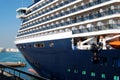 Large Passenger cruise ship anchored at port Royalty Free Stock Photo