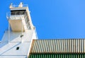 Ship bridge and containers