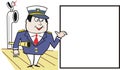 Ship captain cartoon Royalty Free Stock Photo
