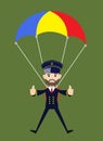 Ship Captain Pilot - Successful Landing with Parachute