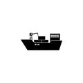 ship with cargo icon. Element of logistics icon. Premium quality graphic design icon. Signs and symbols collection icon for websit Royalty Free Stock Photo