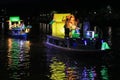 Banjarmasin, Indonesia - October, 2020 : boat carnival decorated with sparkling lights