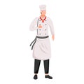 Ship chef flat vector illustration