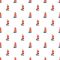 Ship of Columbus pattern, cartoon style