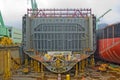 Ship in Construction Royalty Free Stock Photo