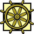 Ship control wheel vector illustration Royalty Free Stock Photo