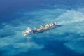 Ship creating new Atoll in the Maldives, North Ari Atolls