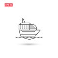 Ship cruise liner icon vector isolated 7 Royalty Free Stock Photo