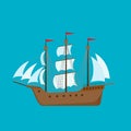 Ship cruiser boat sea symbol vessel travel industry vector sailboats cruise set of marine icon