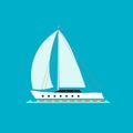 Ship cruiser boat sea symbol vessel travel industry vector sailboats cruise set of marine icon Royalty Free Stock Photo