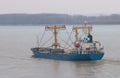 Ship on Danube river,Romania Royalty Free Stock Photo